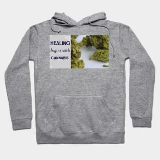 healing begins with cannabis Hoodie